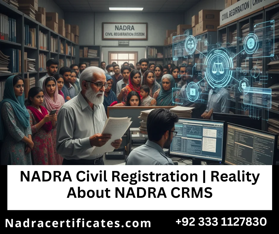 NADRA QR code verification on marriage certificate